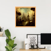 ファンタジー絵画の8 – 騎馬ライダー ポスター (ホームオフィス)