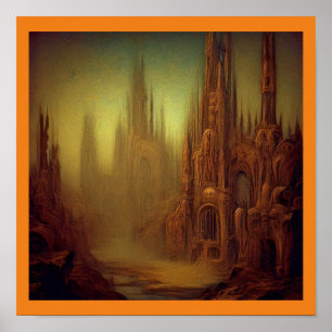 ファンタジー絵画の9 – 廃棄都市 ポスター