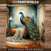 ファンタジー絵画界のクジャクの超現実的な姿 薄葉紙