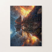 ファンタジー絵画 戦闘シーンの炎上する海賊 ジグソーパズル (縦)