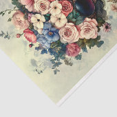 ファンタジー緑豊かな花を持つシックな女性AJ3 Decopage 薄葉紙 (詳細)