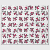 ファンタジー線形芸術ドラゴンスケッチ模様 ラッピングペーパー (フラット)