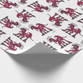 ファンタジー線形芸術ドラゴンスケッチ模様 ラッピングペーパー (角)