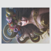 ファンタジー美しいメドゥーサ花ヘビ切り離し 薄葉紙 (正面)