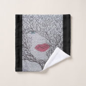 ファンタジー美しいモザイクウォーターカラーアート バスタオルセット (ウォッシュタオル)