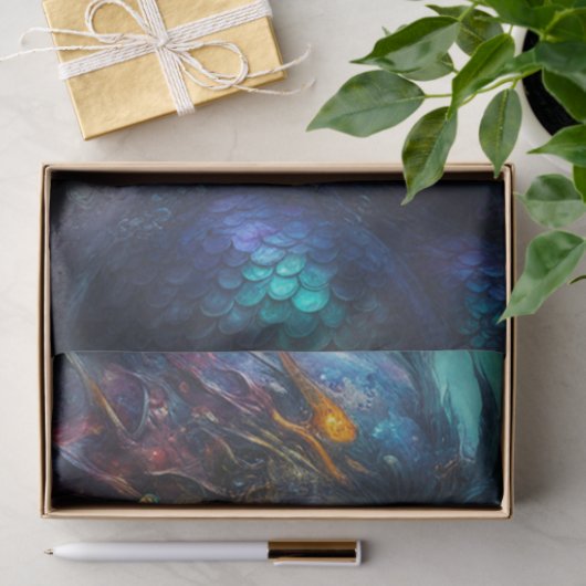 ファンタジー美しい人魚のプリンセスの切り離 薄葉紙 (ギフト)