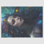 ファンタジー美しい人魚のプリンセスの切り離 薄葉紙 (正面)