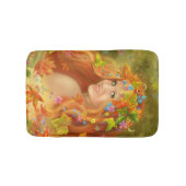ファンタジー美しい妖精の女の秋。自然 バスマット (正面)