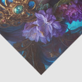 ファンタジー美しい紫色の花の妖精のデコパージュ 薄葉紙 (詳細)