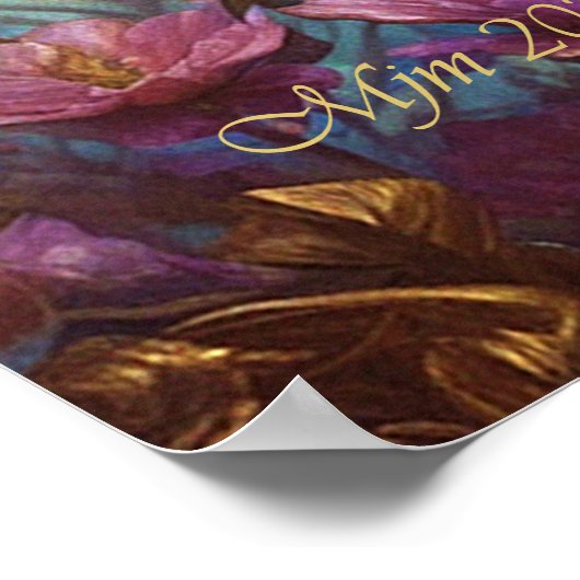 ファンタジー美しい紫色の花の妖精 ポスター (角)