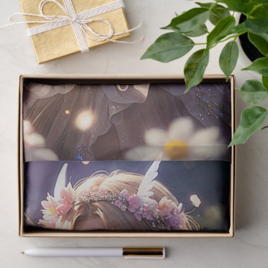 ファンタジー美しい花の妖精の切り離し 薄葉紙 (ギフト)