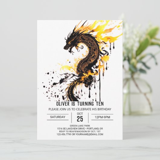 ファンタジー翼とはかりで測誕生日 招待状 (スタンド正面)