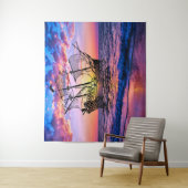 ファンタジー船オンザシー – 抽象芸術海夕日 タペストリー (インサイチュ)