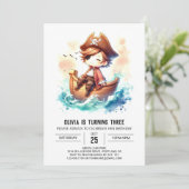 ファンタジー船舶海賊誕生日 招待状 (スタンド正面)