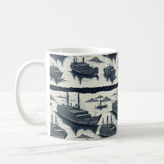 ファンタジー艦隊 コーヒーマグカップ (左)