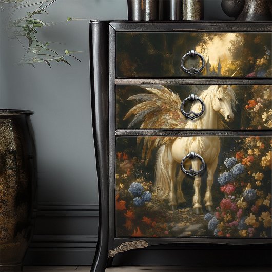 ファンタジー色の数々の翼を持つ妖馬 薄葉紙