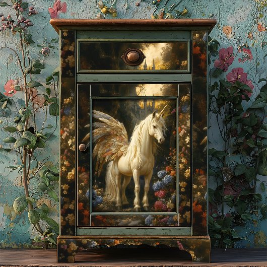 ファンタジー色の数々の翼を持つ妖馬 薄葉紙