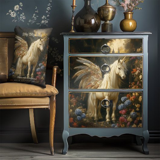 ファンタジー色の数々の翼を持つ妖馬 薄葉紙