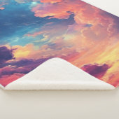ファンタジー色の雲数々のが漂うスカイビー シェルパブランケット (3/4)