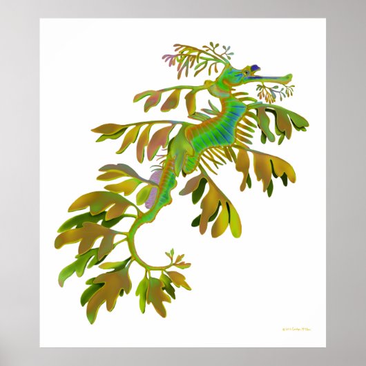 ファンタジー色緑海竜のポスター ポスター (正面)