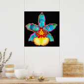 ファンタジー色蘭の花のポスター ポスター (キッチン)