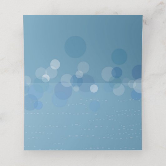 ファンタジー色鮮やかなフクロウの青い目の円 プレイスカード (内部開封)