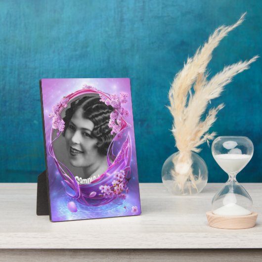 ファンタジー花とウォーターアートフレームプラーク フォトプラーク (側面)