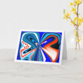 ファンタジー花のアート カード (黄色い花)