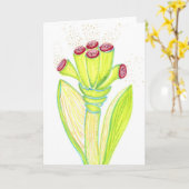 ファンタジー花グリーティングカード カード (黄色い花)