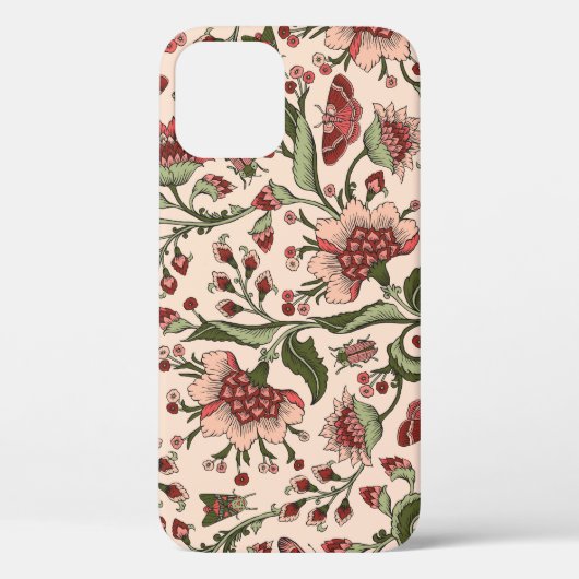 ファンタジー花ペイズリー手描き Case-Mate iPhoneケース (裏面)