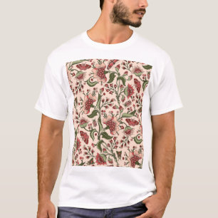 ファンタジー花ペイズリー手描き Tシャツ