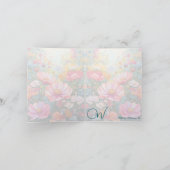 ファンタジー花園モノグラム折り畳みノートカード ノートカード (内部)