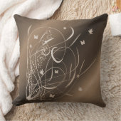 ファンタジー花模様 クッション (ブランケット)