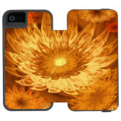 ファンタジー花黄色 INCIPIO iPhoneウォレットケース (フォリオオープン)