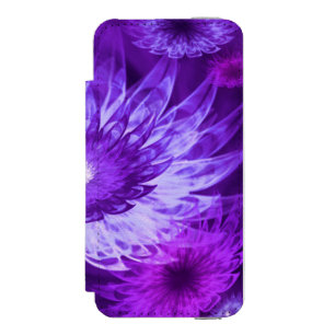 ファンタジー花（紫） iPhone SE/5/5sウォレットケース