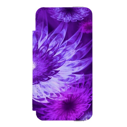 ファンタジー花（紫） INCIPIO iPhoneウォレットケース (フォリオ 正面)