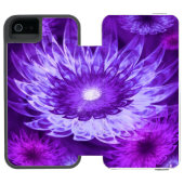 ファンタジー花（紫） INCIPIO iPhoneウォレットケース (フォリオオープン)