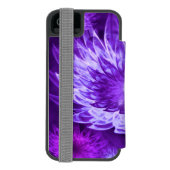ファンタジー花（紫） INCIPIO iPhoneウォレットケース (フォリオ裏面)
