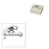 ファンタジー蔵書印ゴム印 – 名前入れ可能 ラバースタンプ (押印)