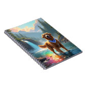 ファンタジー虹の川のゴールデンレトリバー ノートブック (右側)