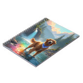 ファンタジー虹の川のゴールデンレトリバー ノートブック (左側)