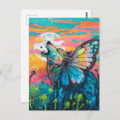 ファンタジー蝶ウルフ ポストカード (正面/裏面)