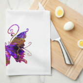 ファンタジー蝶 キッチンタオル (四つ折り)