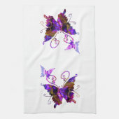 ファンタジー蝶 キッチンタオル (縦)