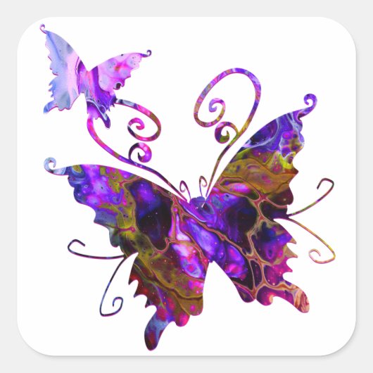 ファンタジー蝶 スクエアシール (正面)