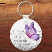 ファンタジー蝶*背景色の選択 キーホルダー (正面)