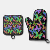 ファンタジー蝶 鍋つかみ&鍋敷きセット (正面)