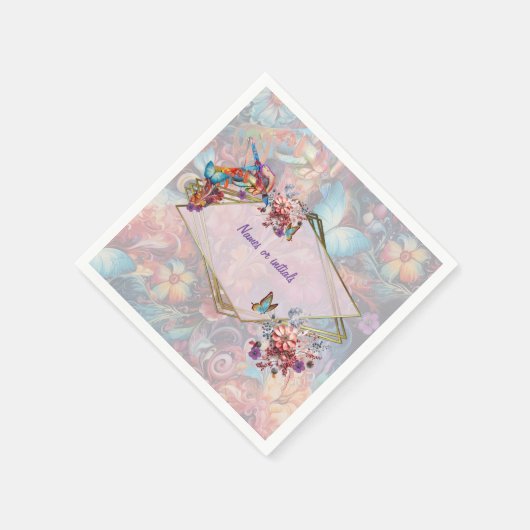 ファンタジー表現は自然の喜び。 スタンダードカクテルナプキン (角)