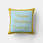 ファンタジー誕生日ユニコーンレインボーアンドクラウドカスタムズ クッション (裏面)