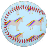 ファンタジー誕生日ユニコーンレインボー&クラウド ソフトボール (正面左)